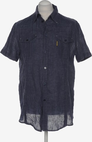 Armani Jeans Button Up Shirt in XXL in Blue: front