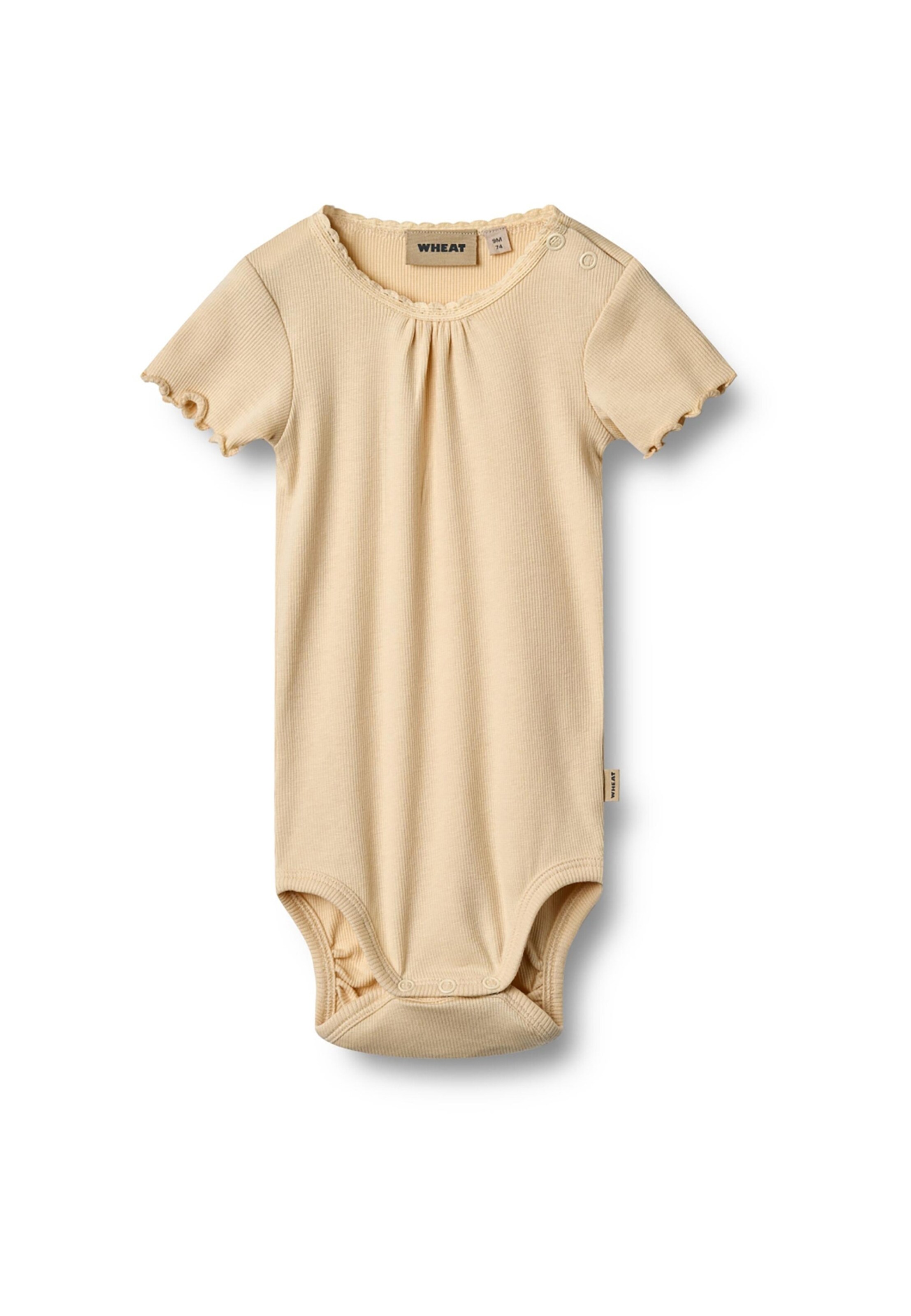 WHEAT - Pijama entero/body 'Edna' en beige: frente