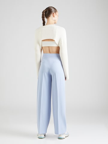 Tally Weijl Wide leg Trousers with creases in Blue