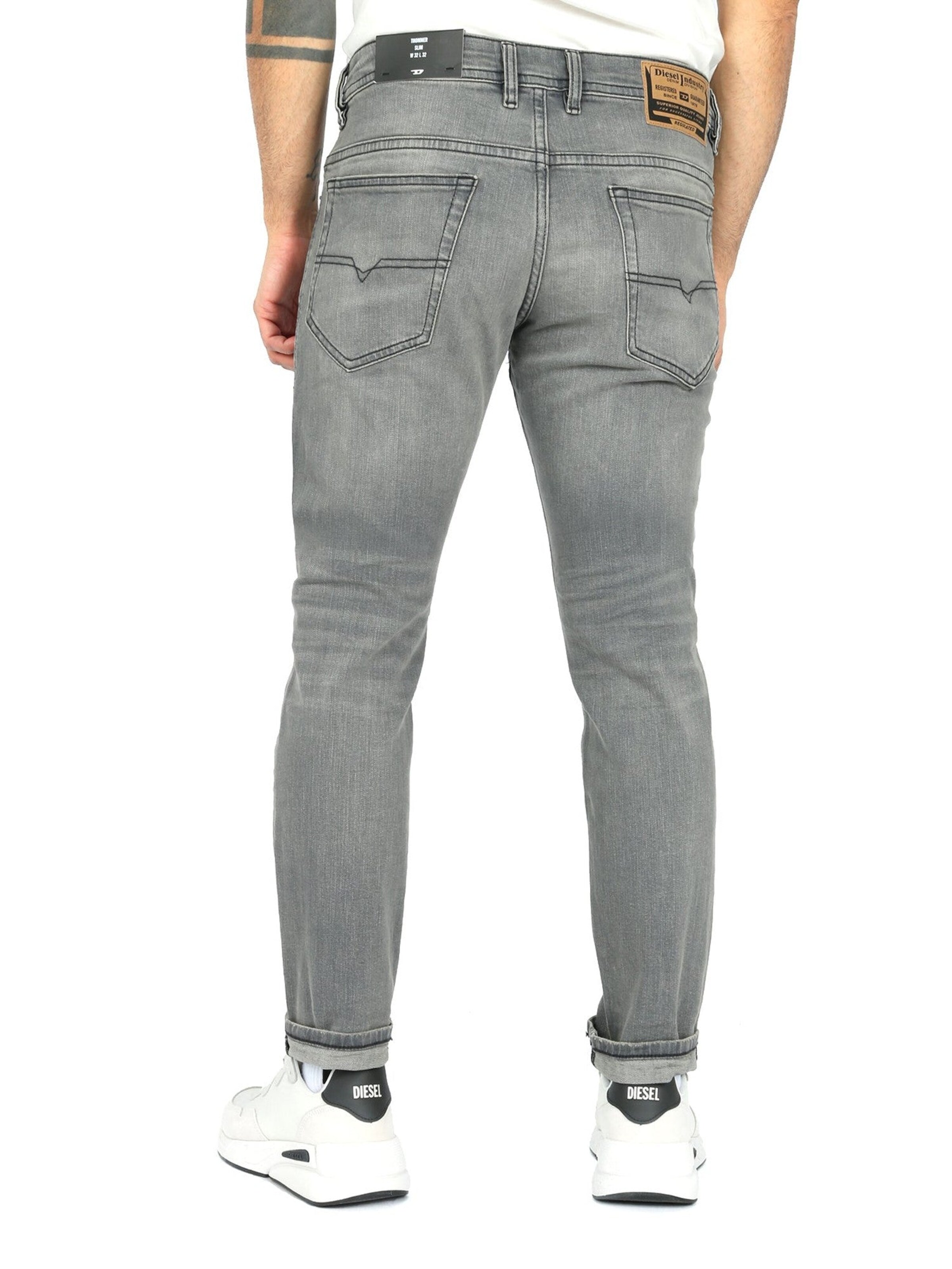 DIESEL Slimfit Jeans 'THOMMER-R' in Grijs