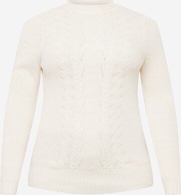 Pull-over ONLY Carmakoma en blanc : devant