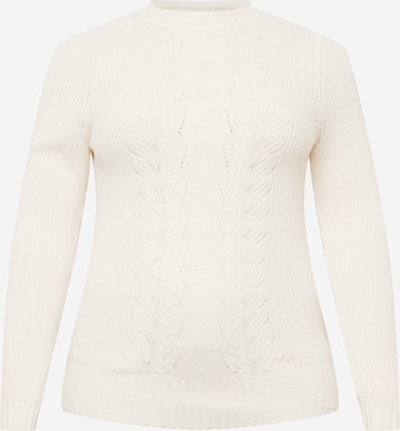 Pull-over ONLY Carmakoma en blanc : devant