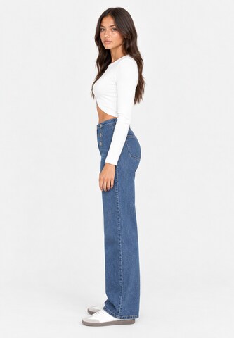 Elara Wide leg Jeans in Blue
