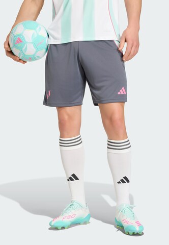 ADIDAS PERFORMANCE Regular Sports trousers 'Messi' in Grey: front