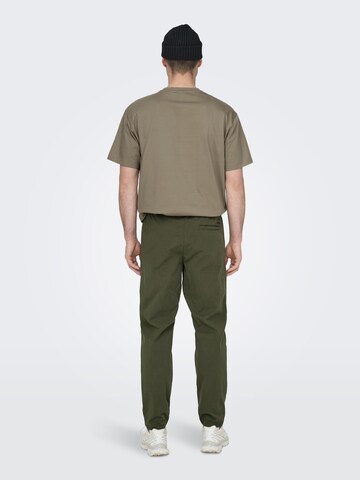 Only & Sons Zúžený Chino kalhoty 'ONSLinus' – zelená