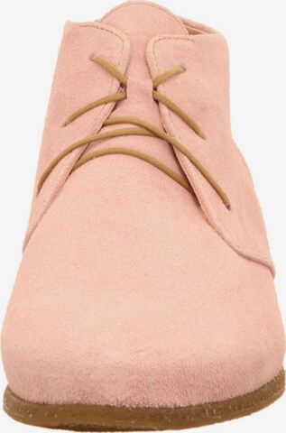 THINK! Lace-Up Ankle Boots in Pink