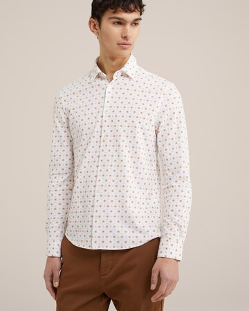 WE Fashion Regular fit Button Up Shirt in White: front