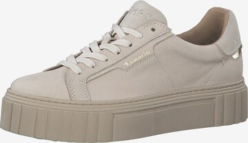 Baskets basses TAMARIS en beige : devant