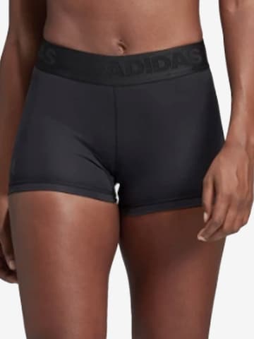 ADIDAS PERFORMANCE Slimfit Sportbroek 'Adidas Alphaskin W Short' in Zwart: voorkant