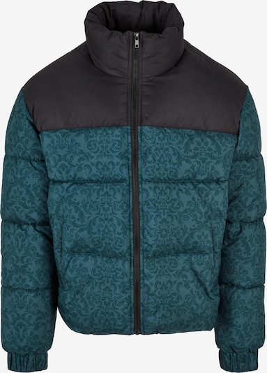 Urban Classics Winterjas in de kleur Petrol / Jade groen / Zwart, Productweergave