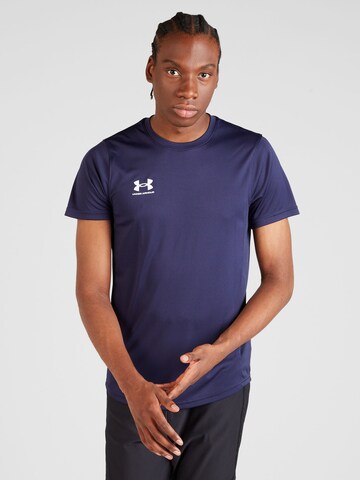 T-Shirt fonctionnel 'Challenger' UNDER ARMOUR en bleu : devant
