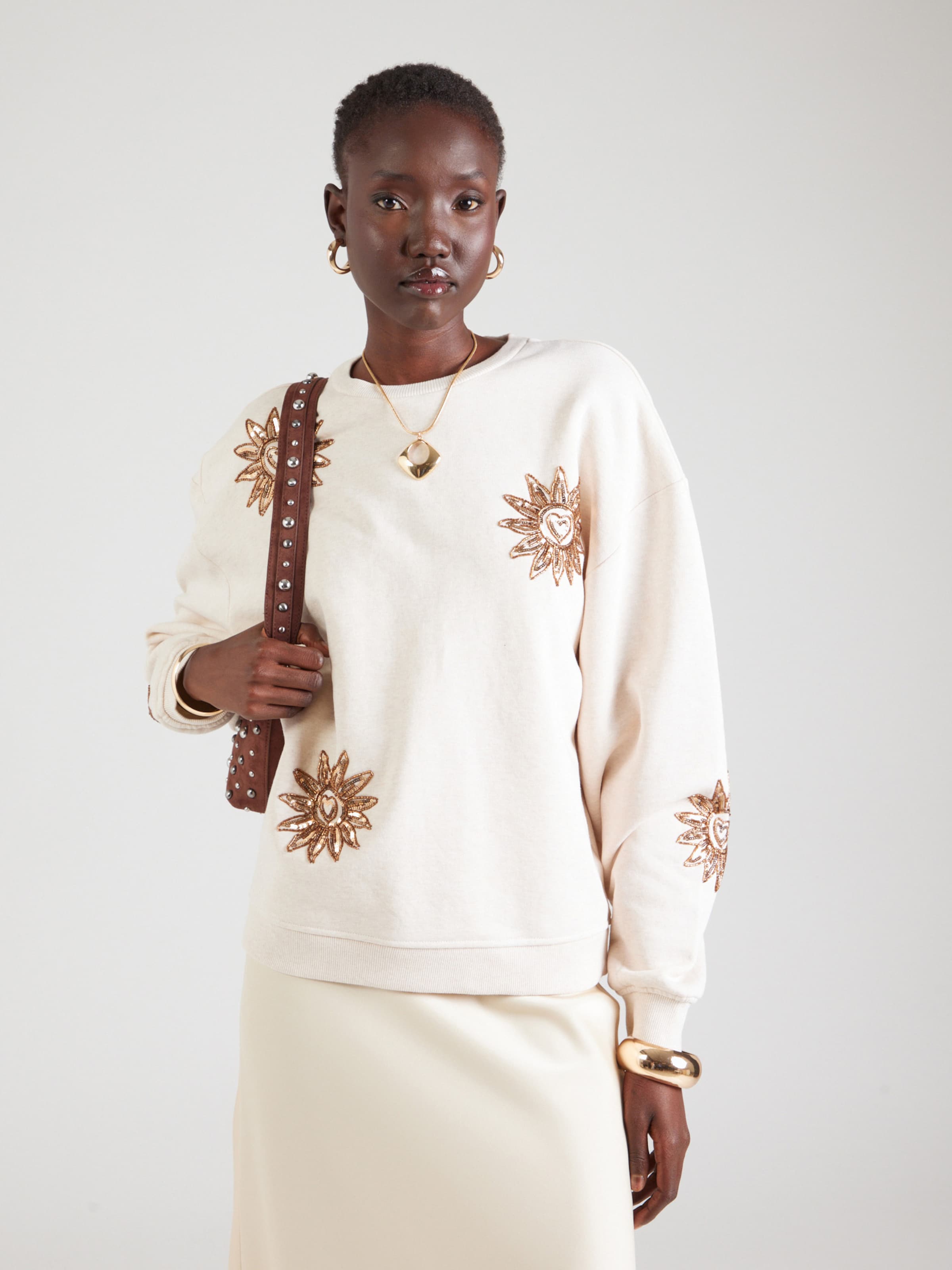 Fabienne Chapot Sweatshirt 'Archie' in Beige | ABOUT YOU