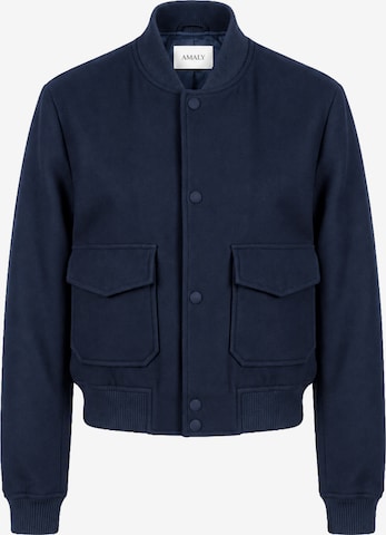 AMALY Between-season jacket in Blue: front