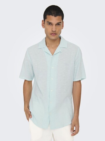 Only & Sons - Ajuste regular Camisa 'Caiden' en azul