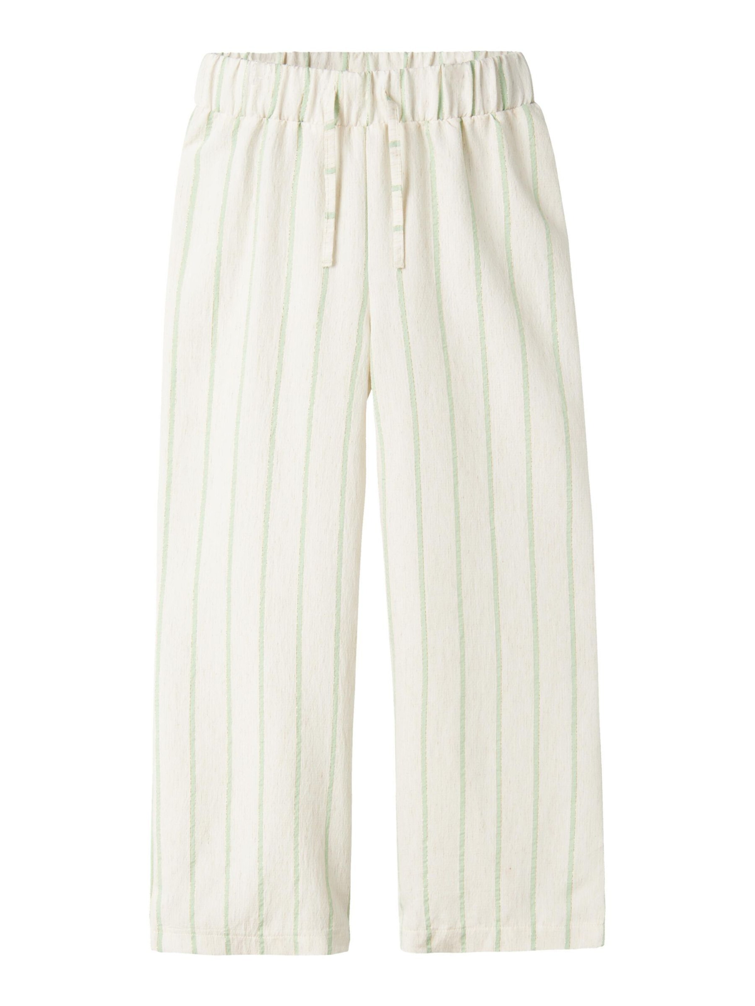 NAME IT - Pierna ancha Pantalón en verde: frente