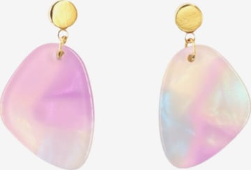 Fräulein Wunder Earrings 'Acetat Amy' in Purple: front