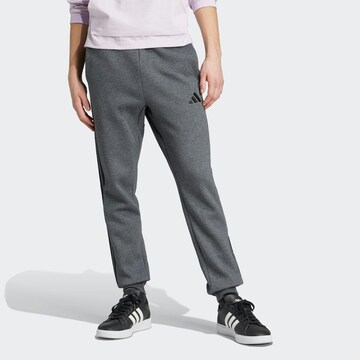 ADIDAS SPORTSWEAR Tapered Sports trousers 'Essentials' in Grey: front