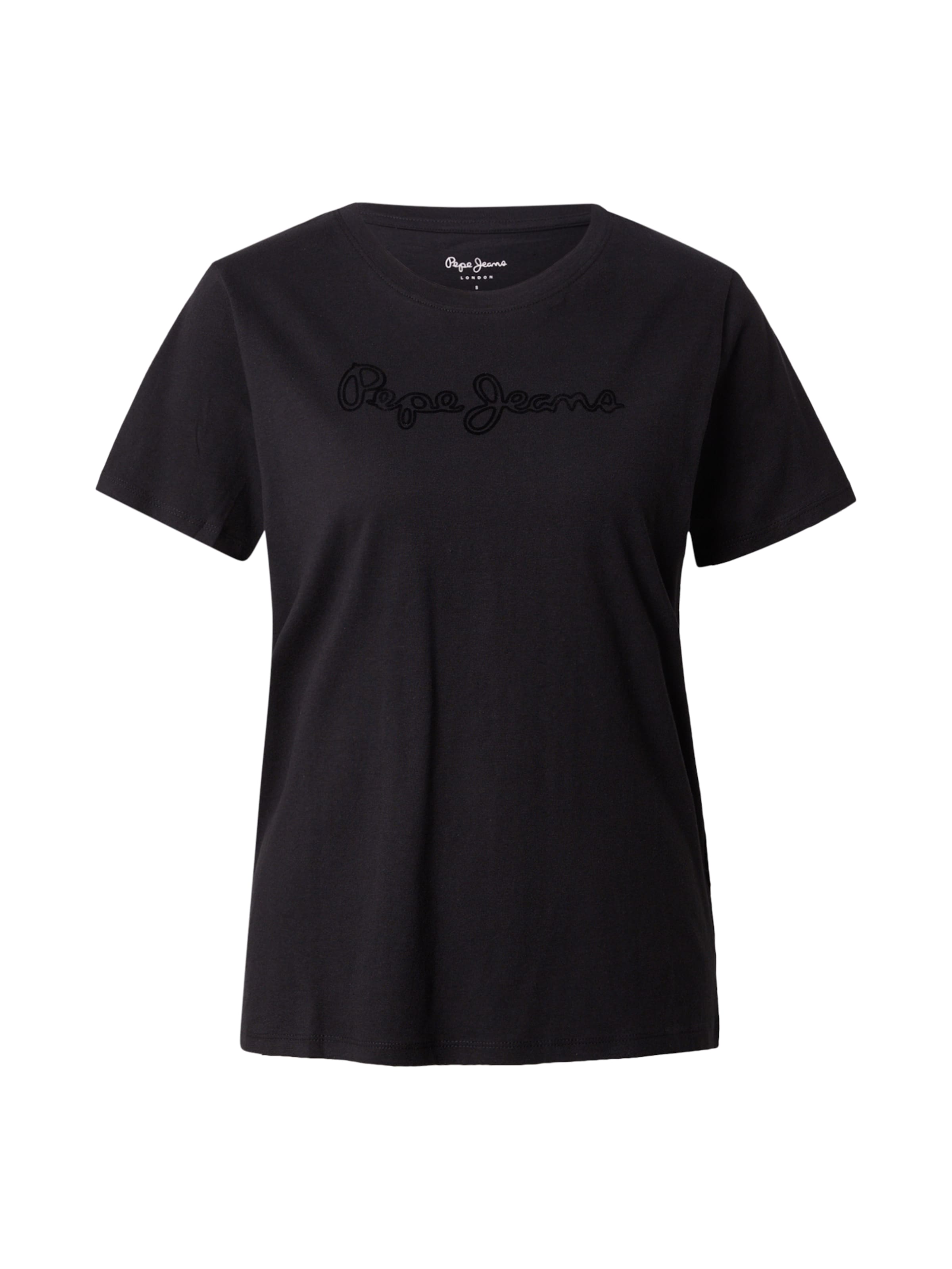 Pepe Jeans - Camiseta en negro: frente