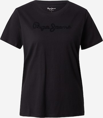 Pepe Jeans Μπλουζάκι σε μαύρο: μπροστά