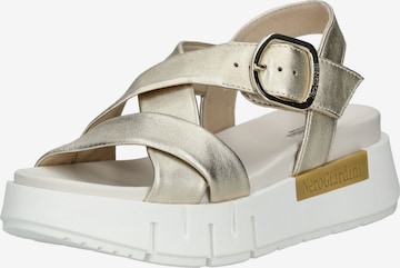 Sandalo di Nero Giardini in oro: frontale