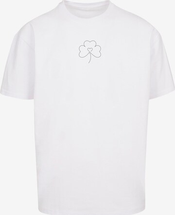 Maglietta 'Spring - Leaf Clover Flower' di Merchcode in bianco: frontale