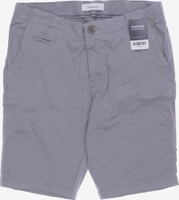 KnowledgeCotton Apparel Shorts in 33 in Grey: front