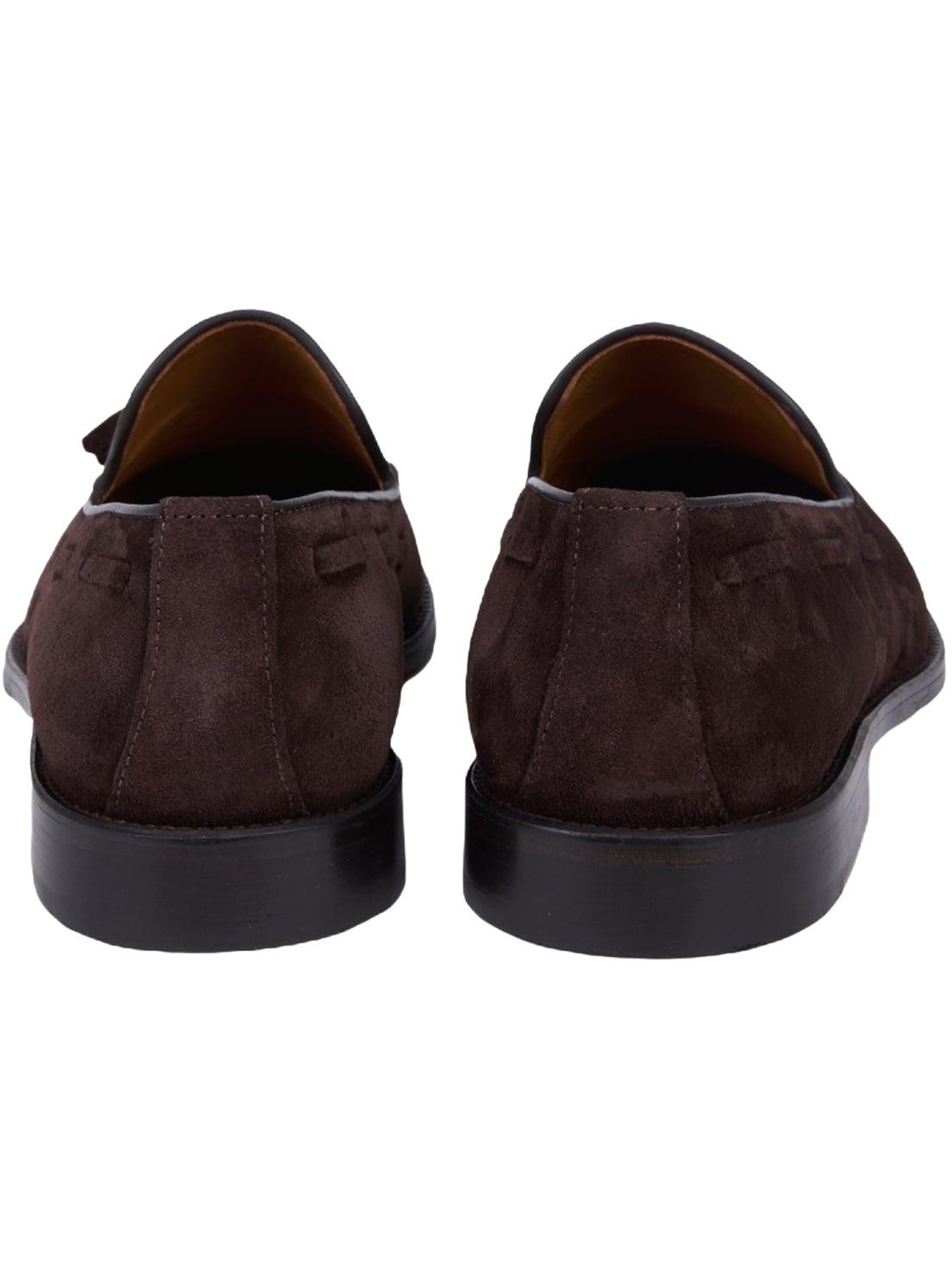 Desa Mocassins 'DESA Herren-Loafer aus Wildleder mit Quasten' in Bruin