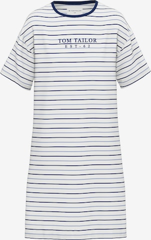 TOM TAILOR Yöpaita värissä valkoinen: etupuoli