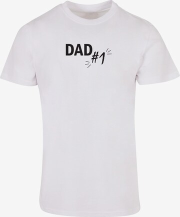 T-Shirt 'Fathers Day - Dad number 1' Merchcode en blanc : devant