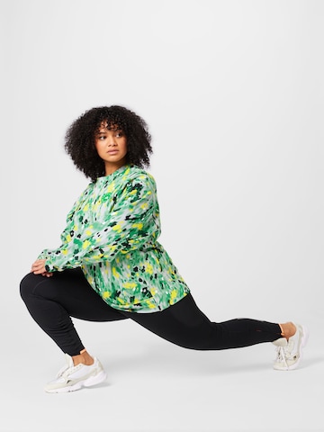 žalia ADIDAS BY STELLA MCCARTNEY Sportinio tipo megztinis 'Floral Print '