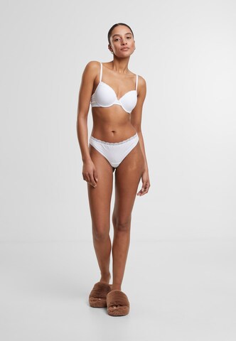 Urban Classics Ladies Basic Cotton Tanga Lace 5-Pack ' ' in Weiß