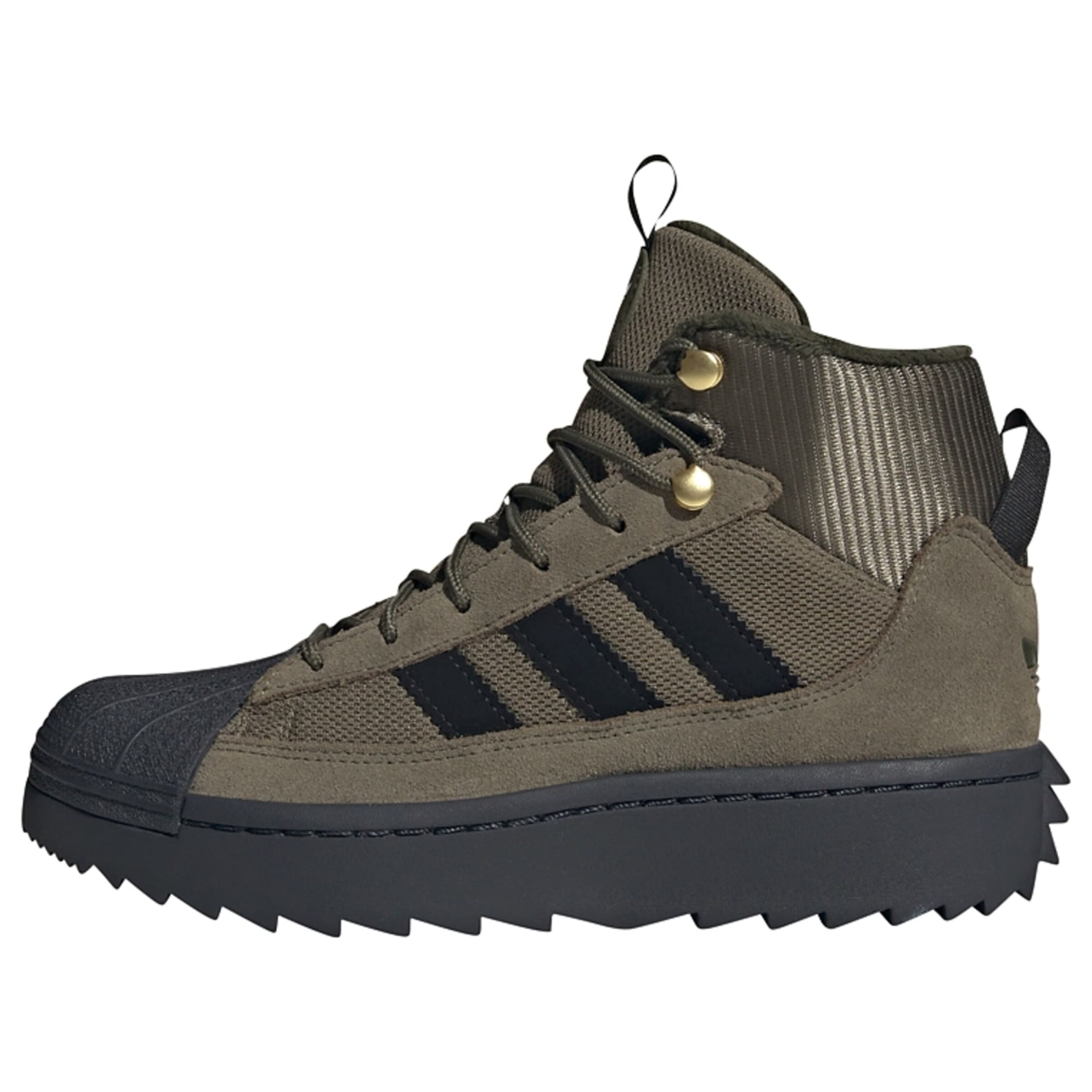 ADIDAS ORIGINALS - Bota 'Superstar' em verde: frente