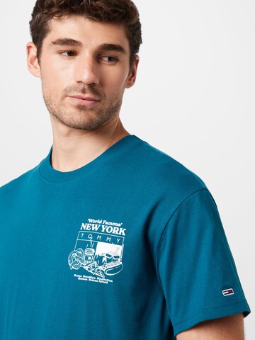 Tommy Jeans T-Shirt 'Finest Food' in Blau