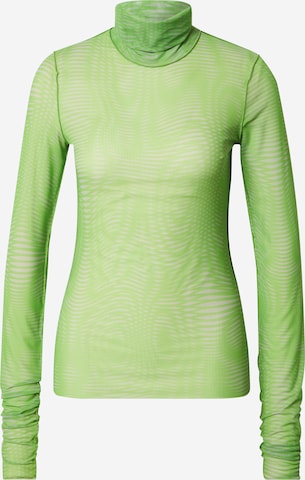 WEEKDAY T-shirt 'Immerse' i grön: framsida