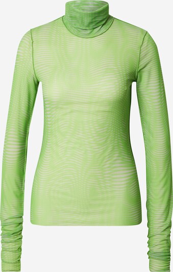 WEEKDAY T-shirt 'Immerse' i silvergrå / grön, Produktvy