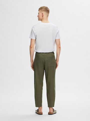 SELECTED - Loosefit Pantalón 'SLHMAGNUS' en verde