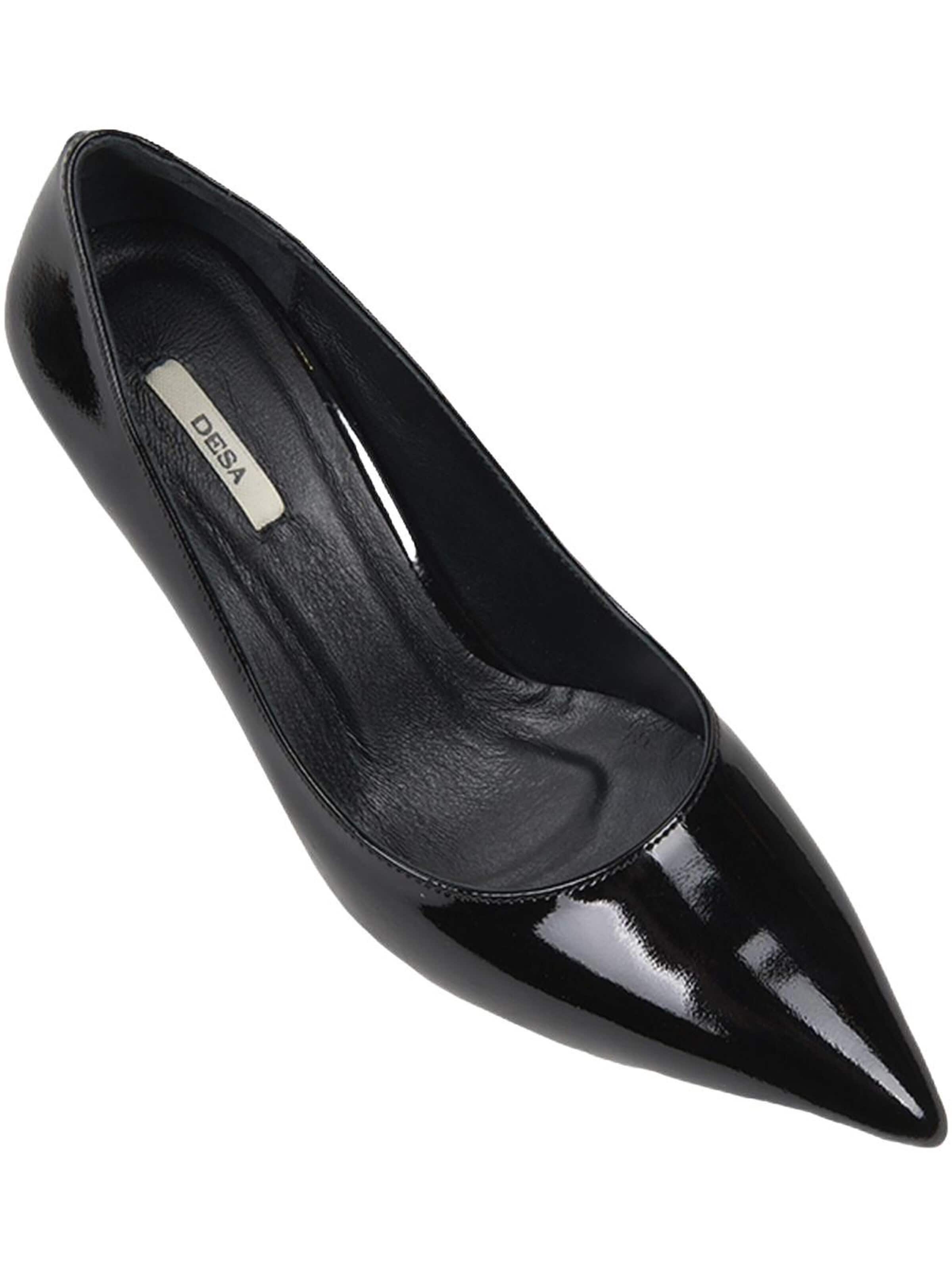 Desa Pumps 'Spitz zulaufender Stiletto' in Black