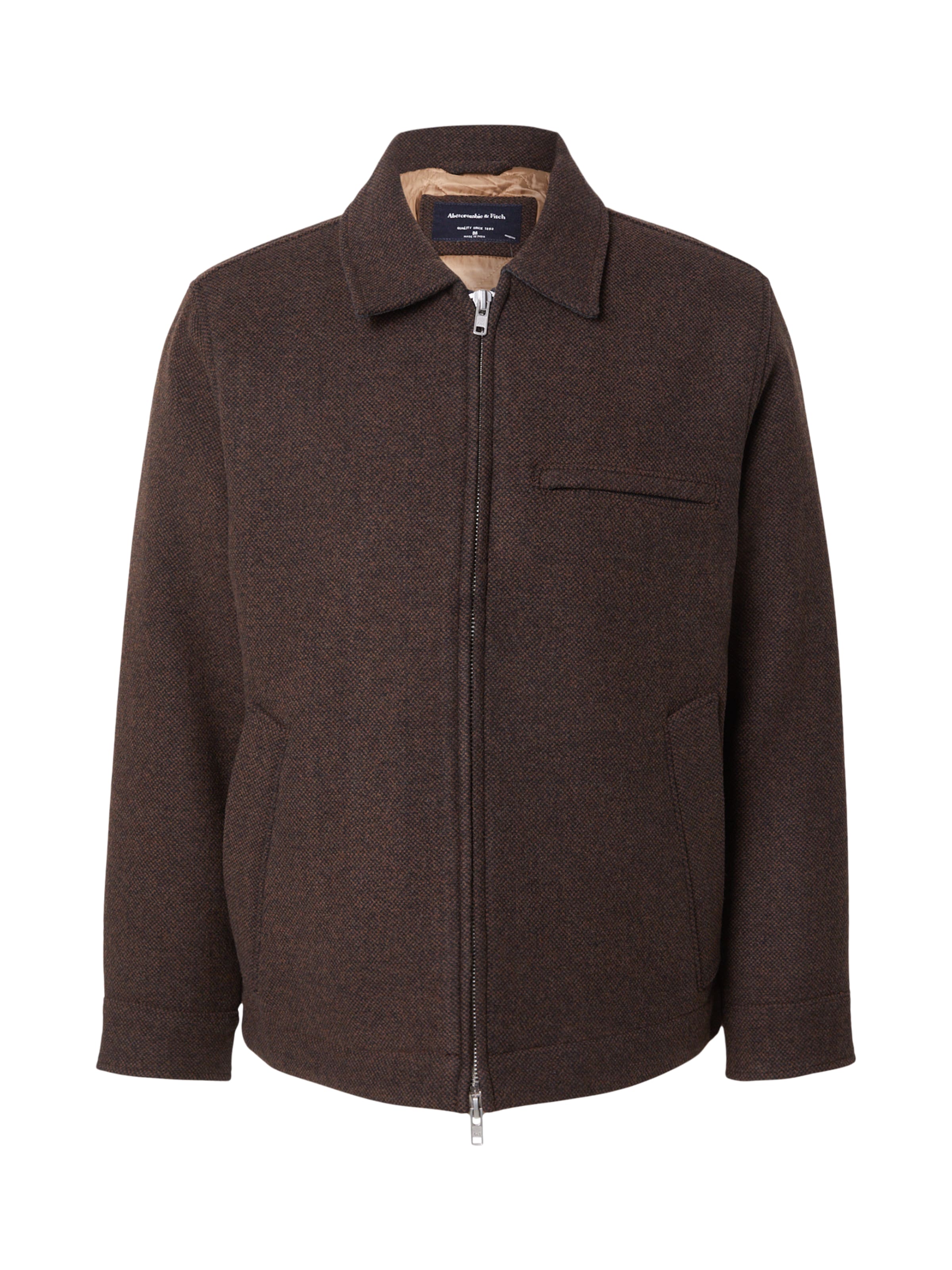 Abercrombie & Fitch Демисезонная куртка в Коричневый: спереди