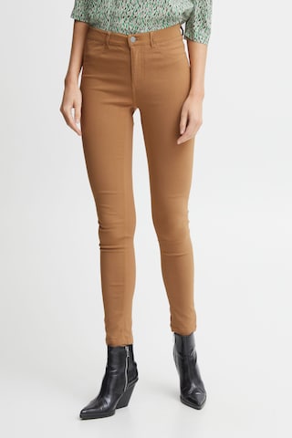 b.young Slimfit Broek 'Elva Dixi' in Bruin: voorkant