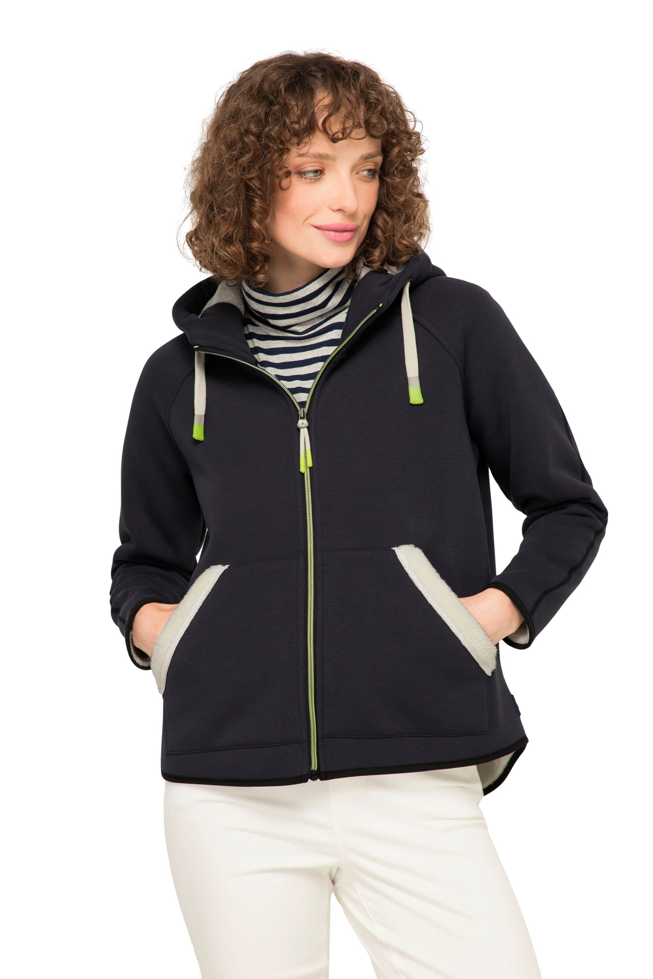 LAURASØN Sweatjacke in Grau: Vorderseite