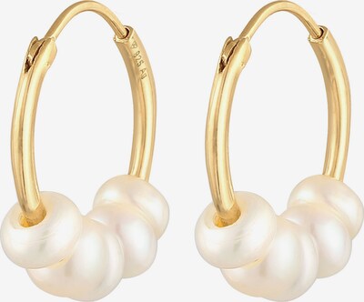 ELLI Boucles d'oreilles en or / blanc perle, Vue avec produit