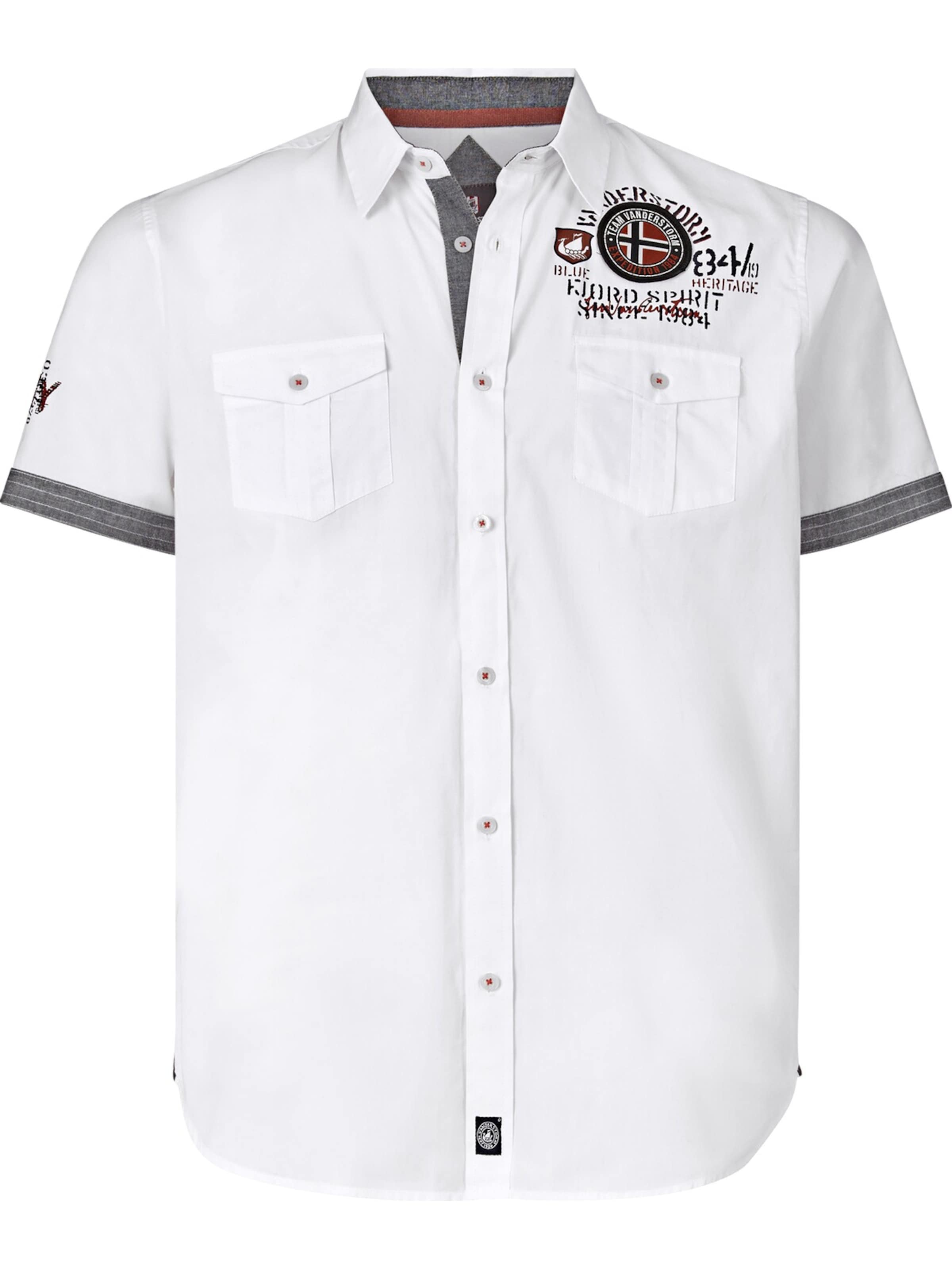 Jan Vanderstorm Regular Fit Kurzarmhemd ' Snofred ' in Weiß: Vorderseite