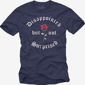 MAKAYA Shirt 'Disappointed' in Blue: front