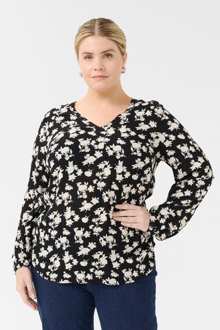 KAFFE CURVE Blouse 'KA Ami' in Black: front
