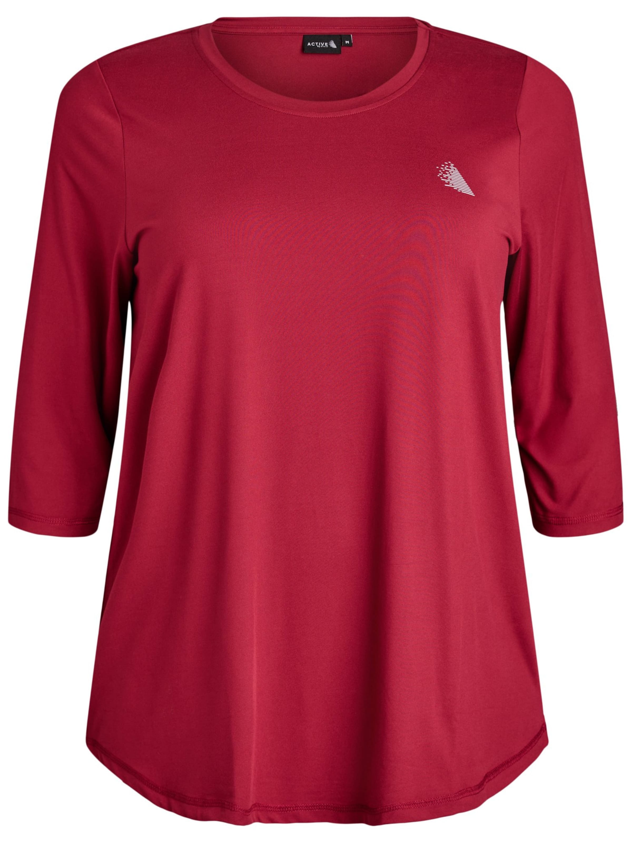 Active by Zizzi Shirt &#x27;Abasic One&#x27; in Rood: voorkant
