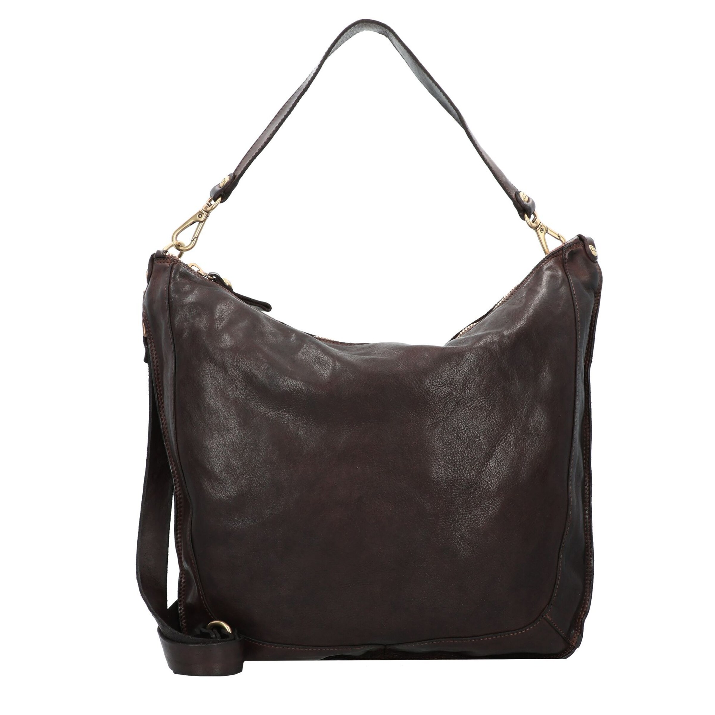 Campomaggi Schoudertas 'Mogano ' in Bruin: voorkant