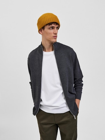 SELECTED HOMME Knit Cardigan 'Maine' in Grey