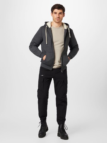 BLEND Zip-Up Hoodie in Grey