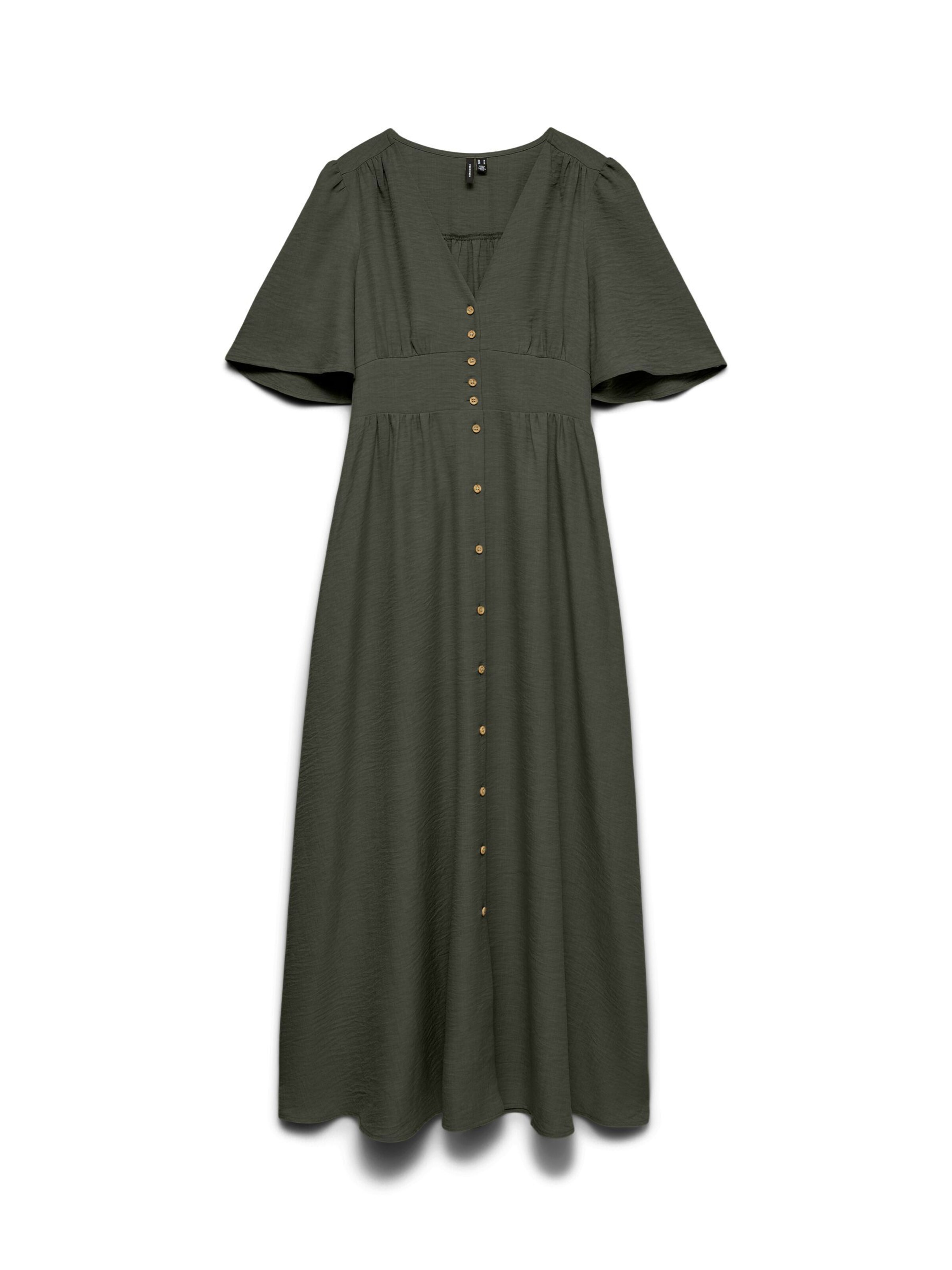 Vero Moda Curve Kleid 'VMCMELANEY' in Grün: Vorderseite