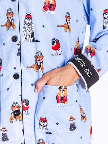 PJ Salvage Pyjama 'Flannels' in Blau
